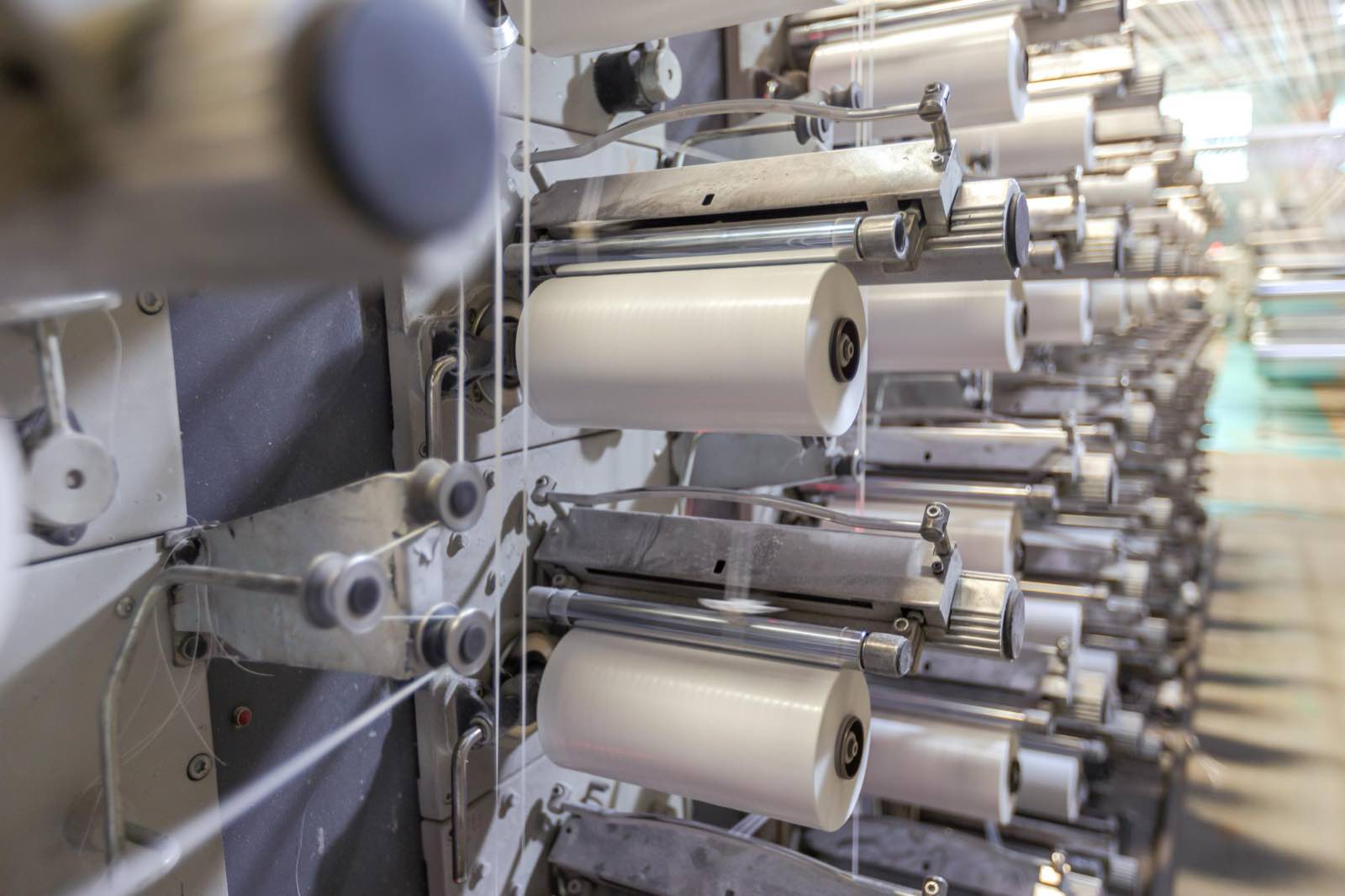 Tape winding on the extrusion line